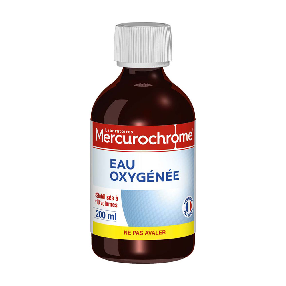 Mercurochrome Stabilised hydrogen peroxide 10 vol Stabilized at 10 Volumes 200 ml