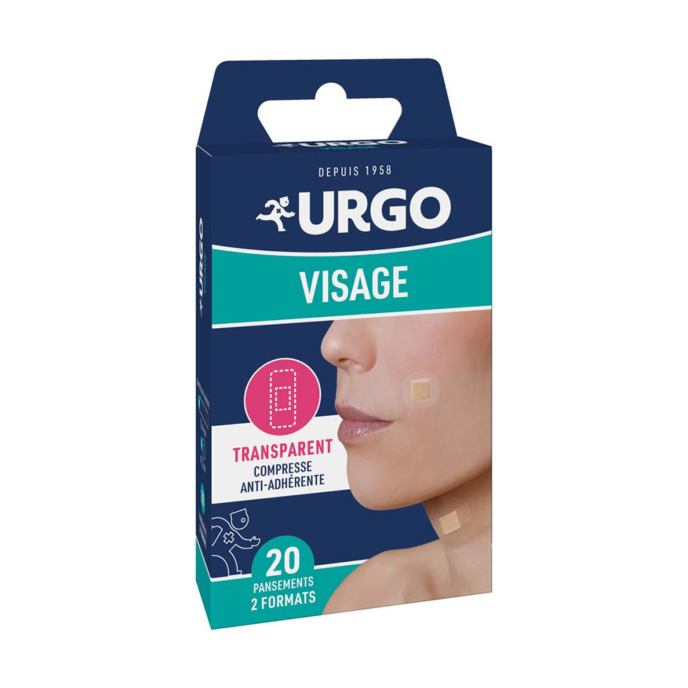 Urgo Transparent face plasters 2 pack sizes 20 units
