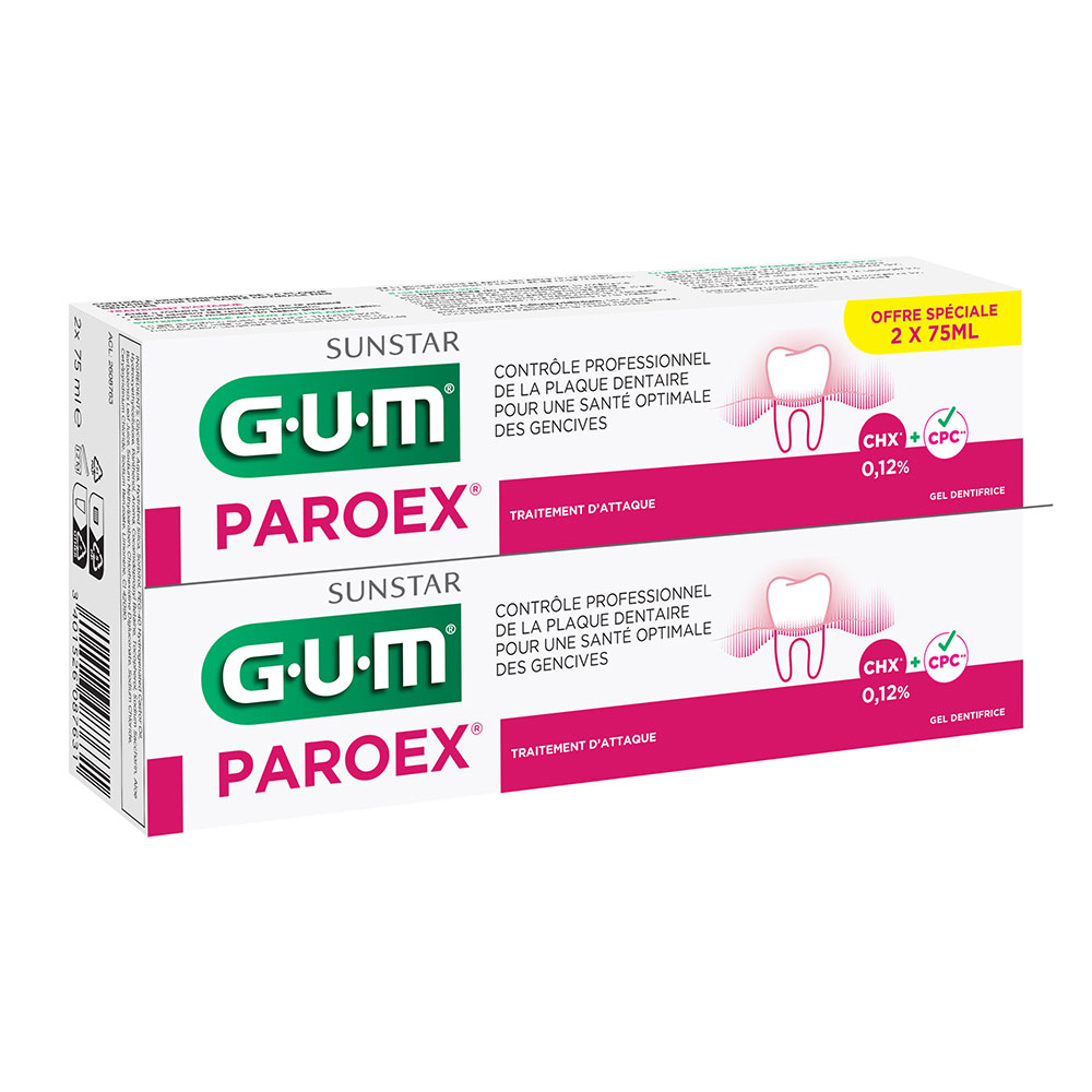 Gum Paroex intensive treatment toothpaste 2 x 75 ml