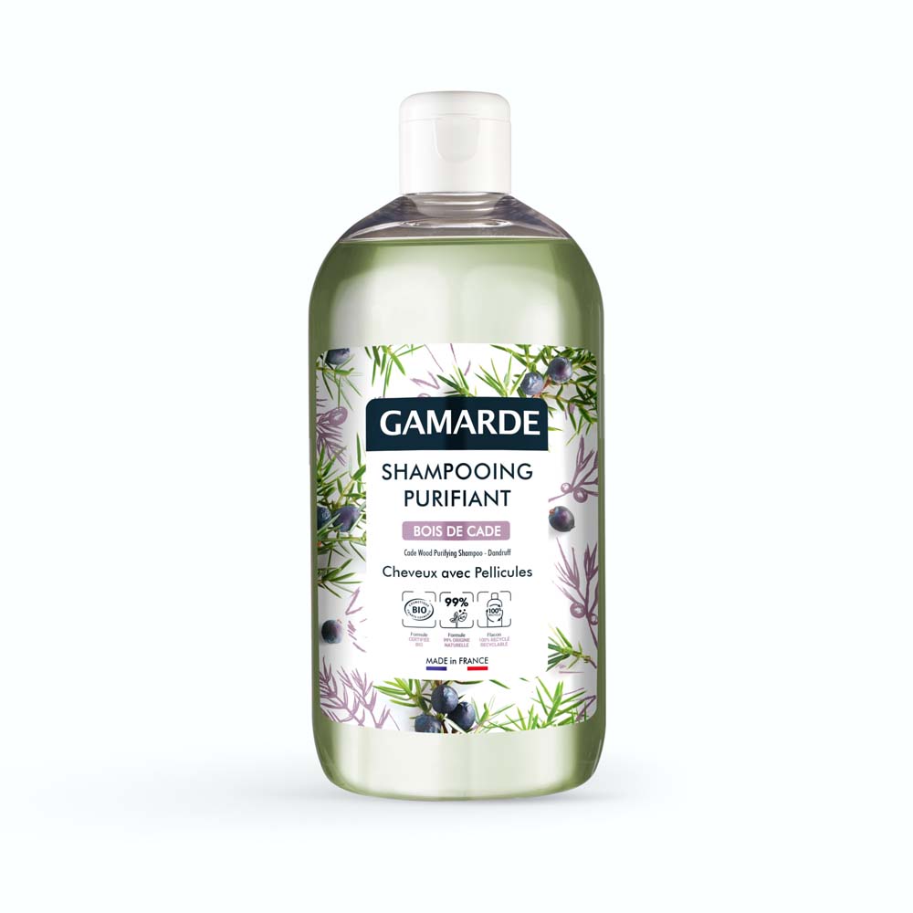 Gamarde Purifying organic juniper tar shampoo for dandruff-prone hair 500 ml