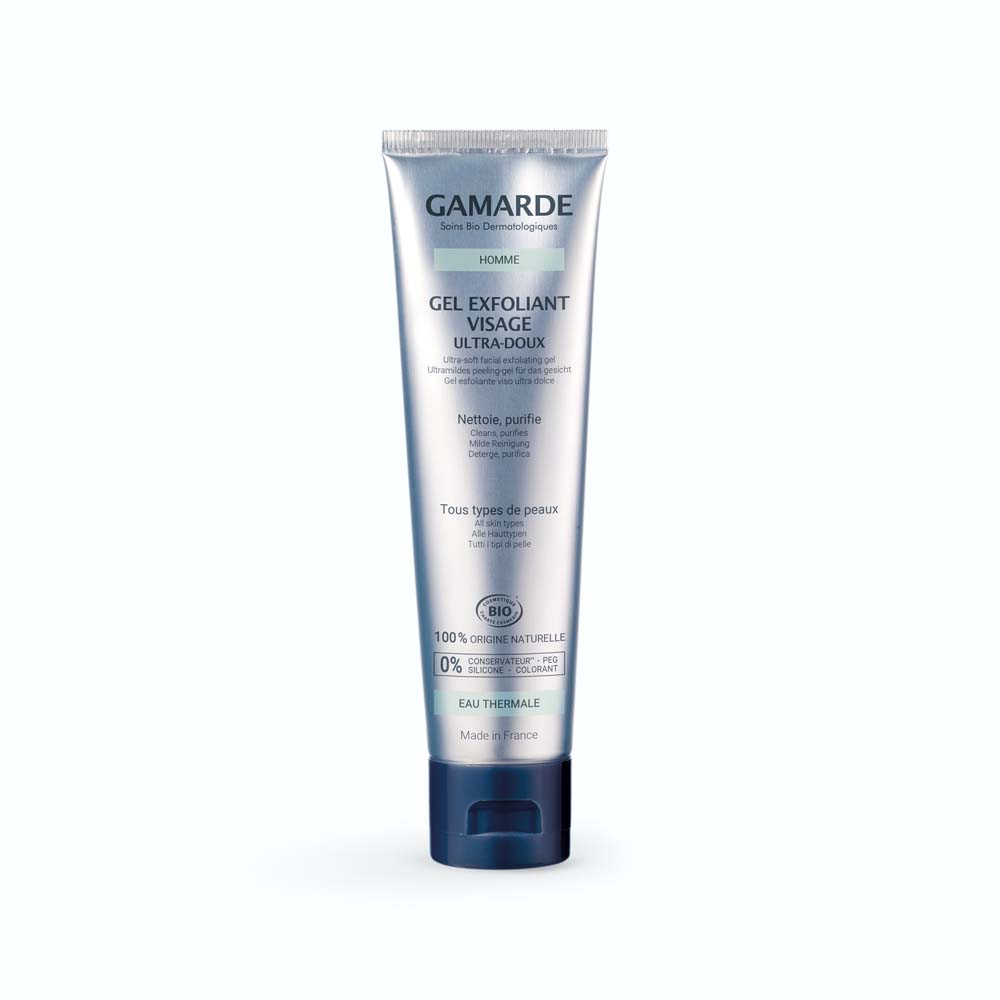 Gamarde Men Organic exfoliating face gel extra gentle 100 ml