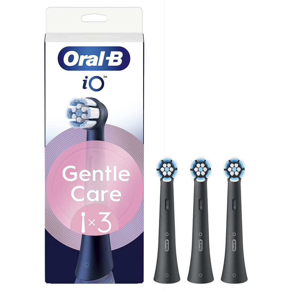 Oral-B iO Brushes for Electric Toothbrush Black Gentle Care x3
