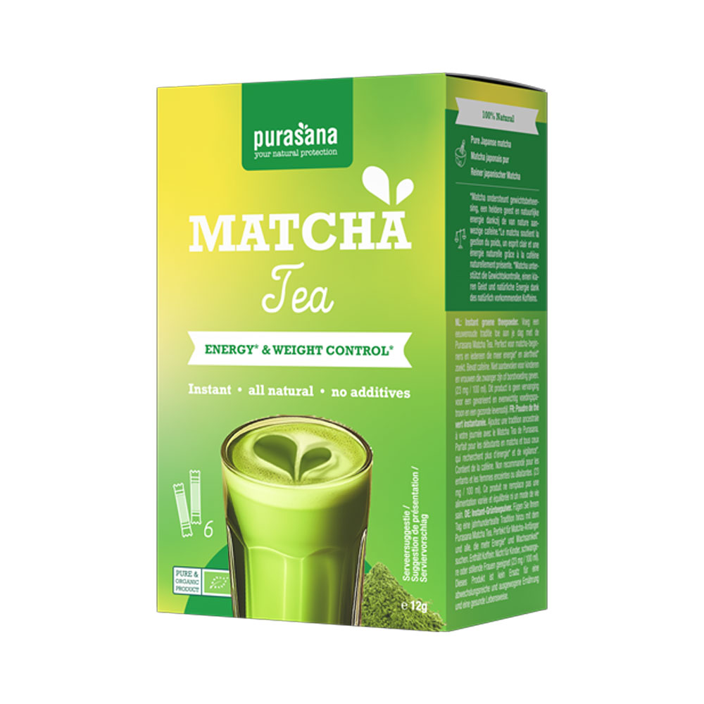 Purasana Instant Green Tea Matcha 6 x 2 g