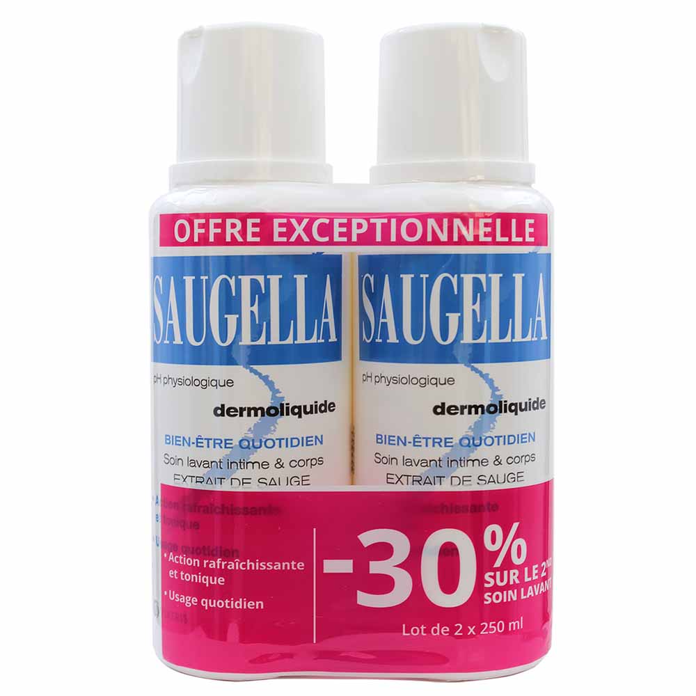 Saugella Dermoliquids Intimate & body wash 2 x 250 ml