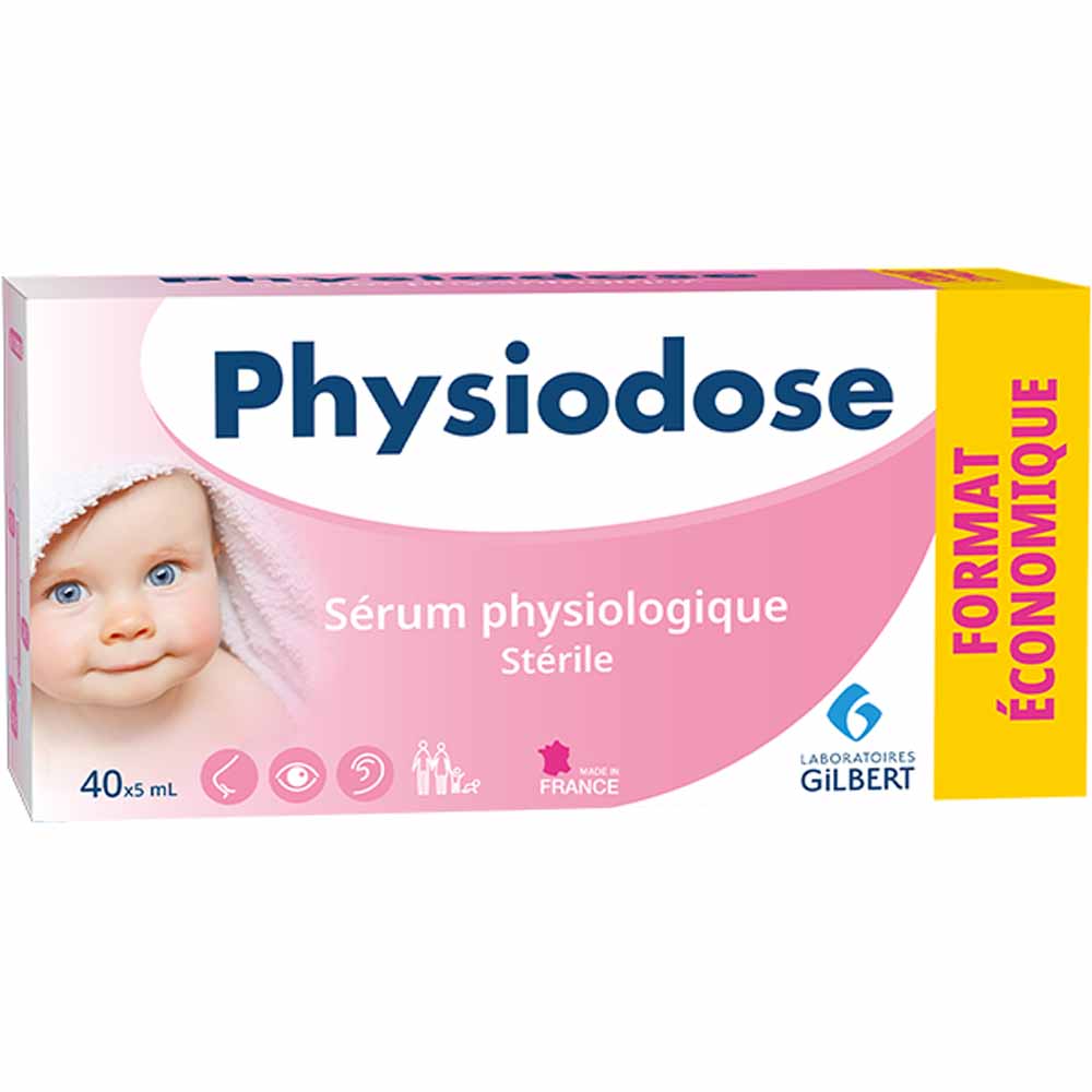 Gilbert Physiodose Sterile Single-Dose Physiological Serum 40x5ml