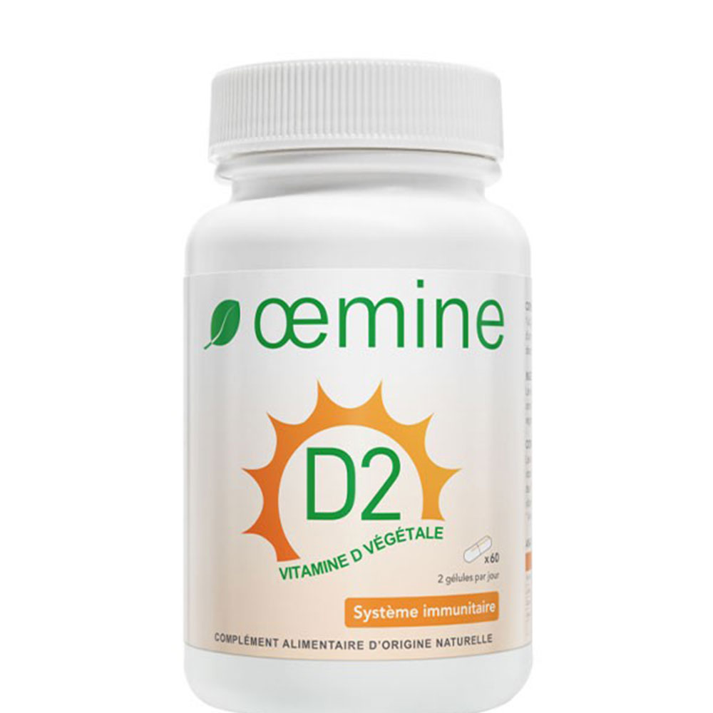 Oemine D2 Vitamine D Végétale 60 capsules