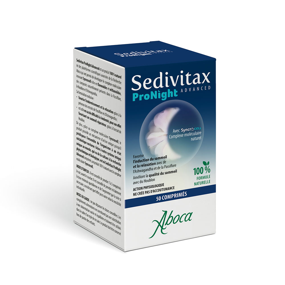 Aboca Sleep Sedivitax ProNight Trouble Du Sommeil 50 Comprimés