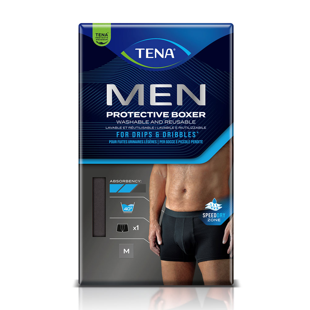 Tena Men Washable bladder weakness protection boxer shorts Black x1