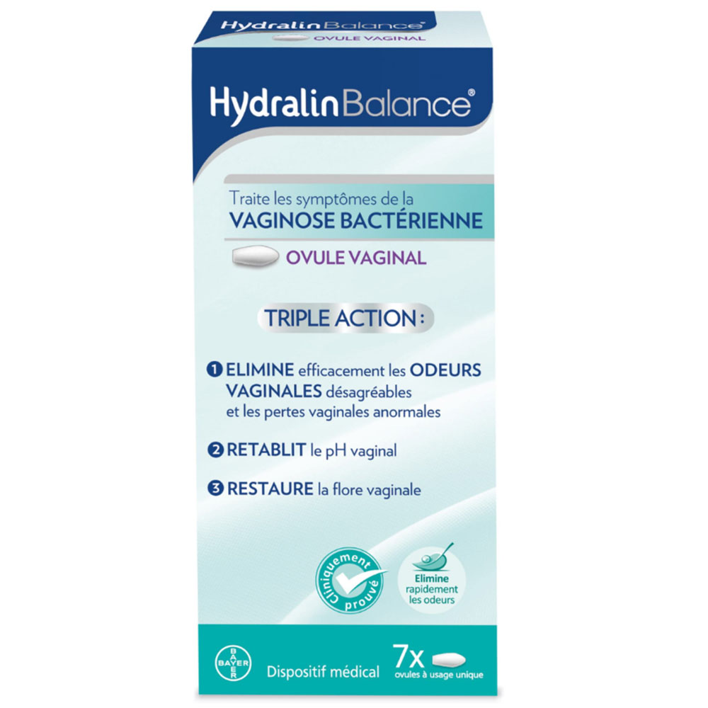 Hydralin Balance Triple Action Vaginal Ovule x7