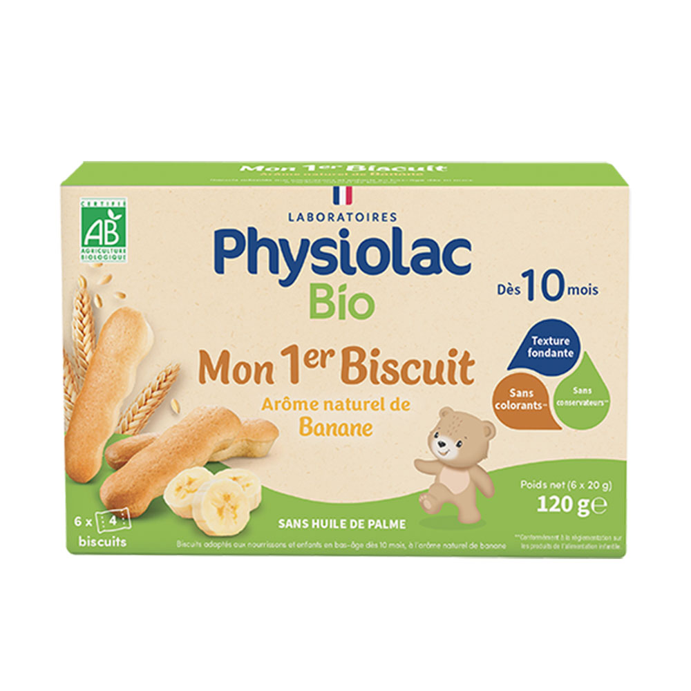 Physiolac My 1st Bioes Natural Banana Flavour Biscuit From 10 Months 120g