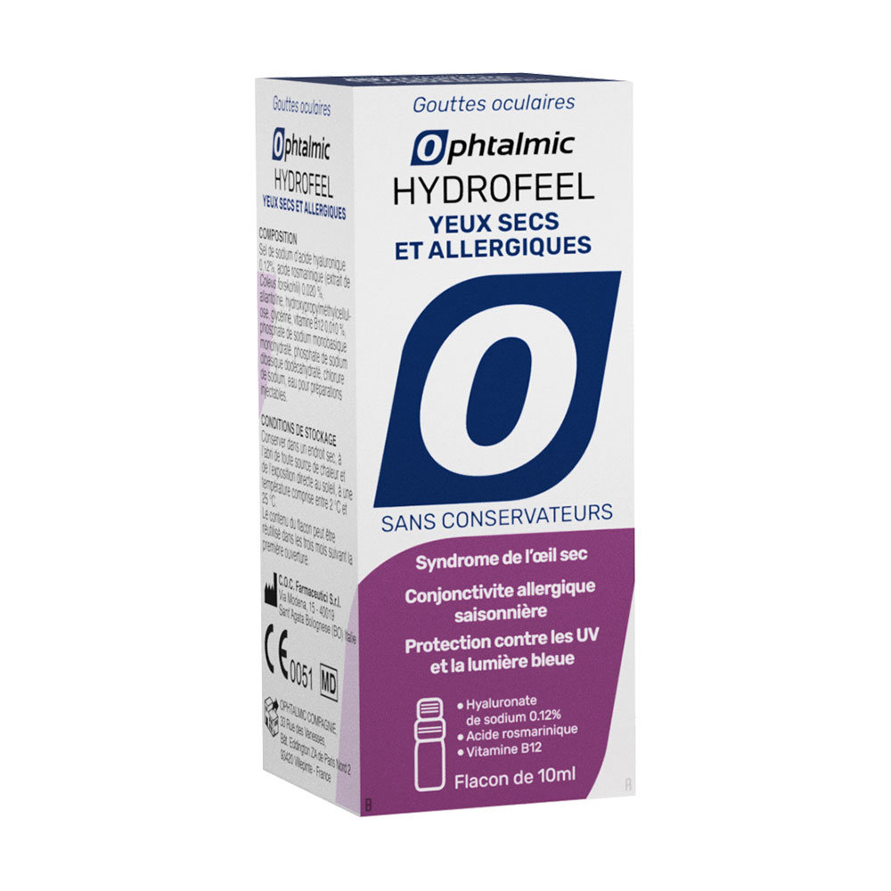Ophtalmic Hydrofeel Dry and Allergic Eyes Eye Drops 10 mL