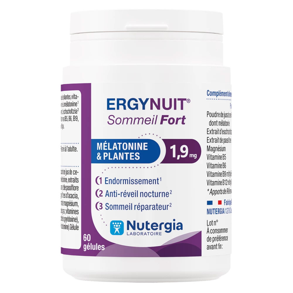 Nutergia Strong Sleep - Melatonin & Plant Extracts 60 capsules
