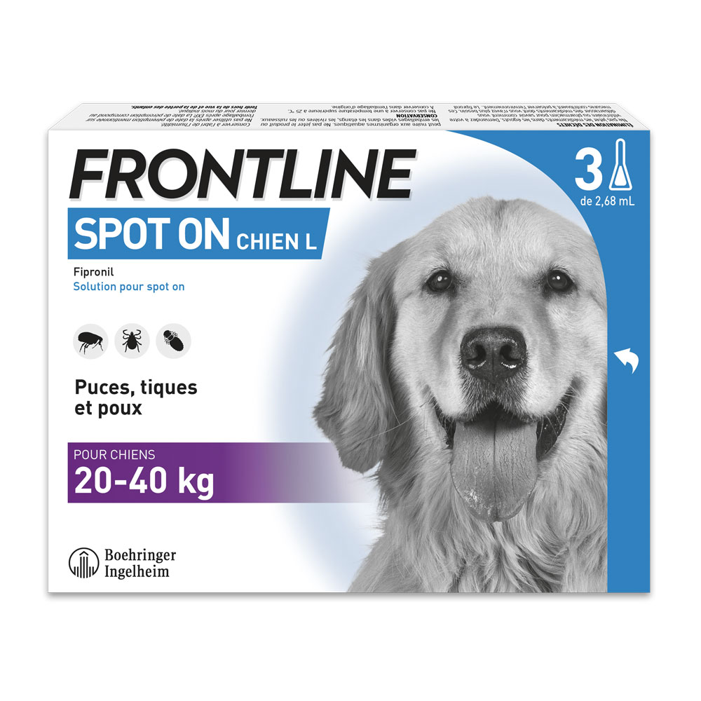 Frontline Spot-on Dog Size L4 20- 4 Pipettes De 4 Pipettes de 2,68ml