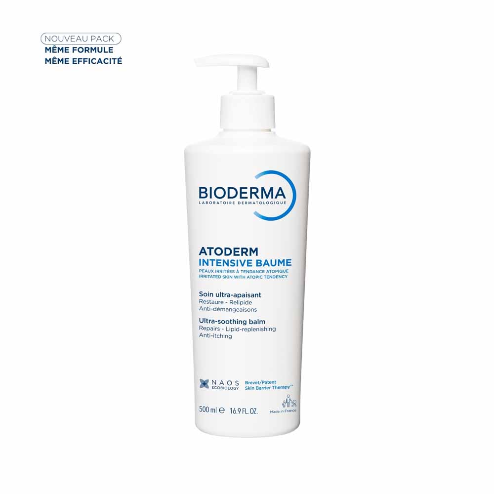 Bioderma Atoderm Intense balm ultra-soothing sensitive skin treatment Visage et Corps Peaux Très Sèches 500ml