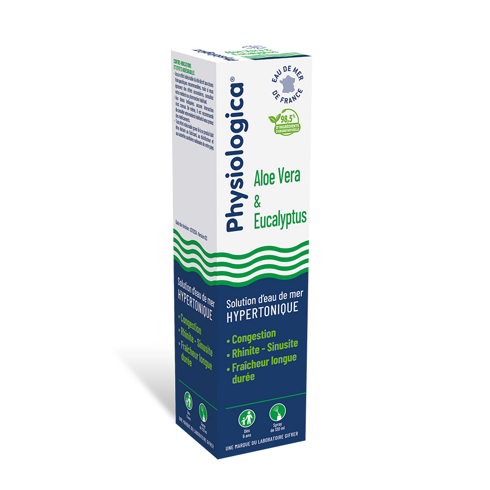 Gifrer Physiologica Aloe Vera &amp; Eucalyptus Isotonic Seawater Solution 120ml