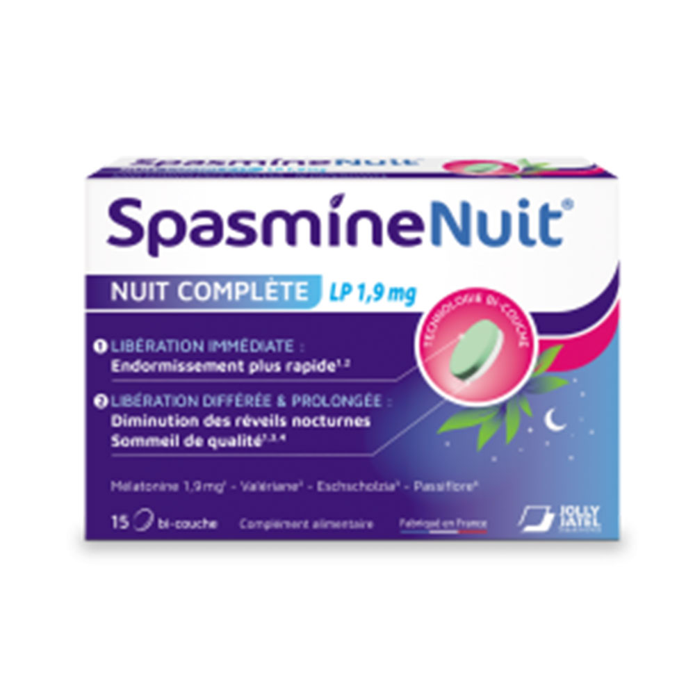 Jolly Jatel Laboratoires SpasmineNuit Nuit Complète LP 1.9mg 15 tablets