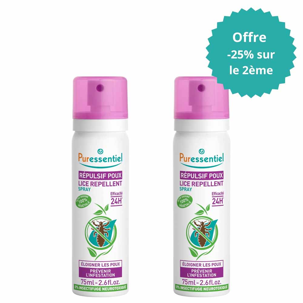 Puressentiel Anti-Lice Lice Repellent Spray 2x75ml