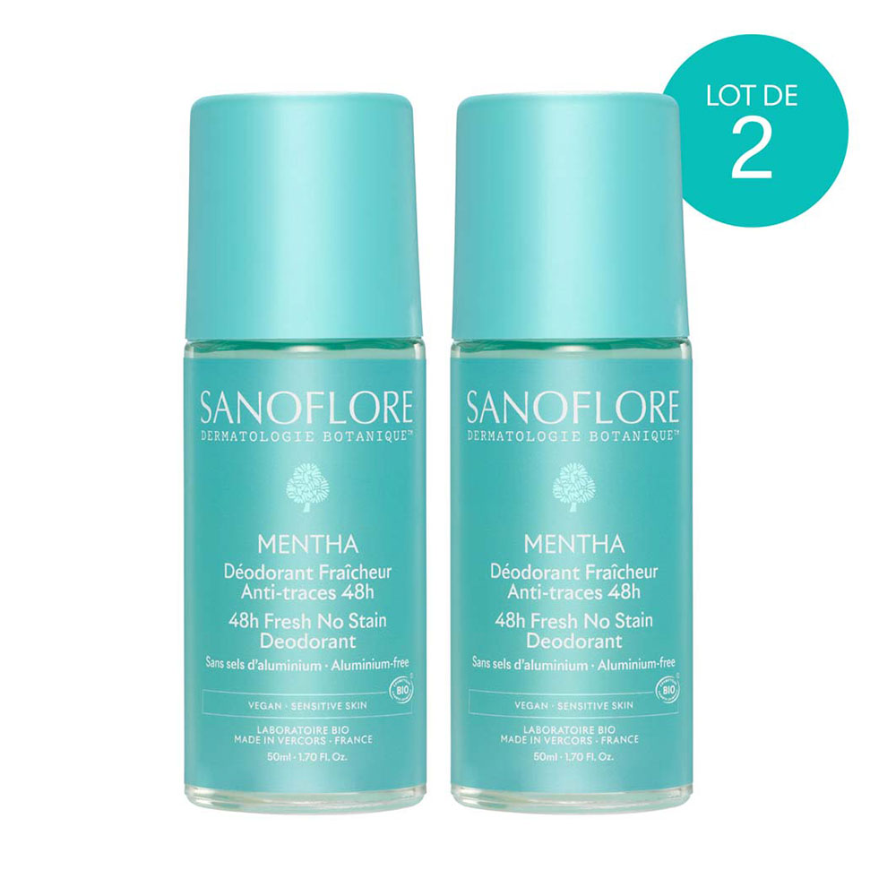 Sanoflore Deodorants Organic mint freshness and 48h anti-marks 2 x 50 ml