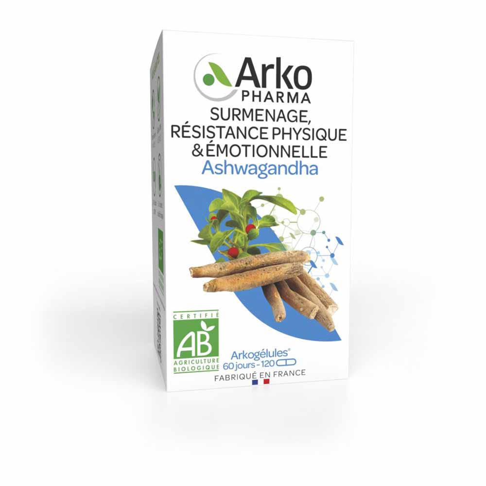 Arkopharma Arkocapsules Ashwagandha Bioes Overwork, Physical &amp; Emotional Resistance 120 capsules