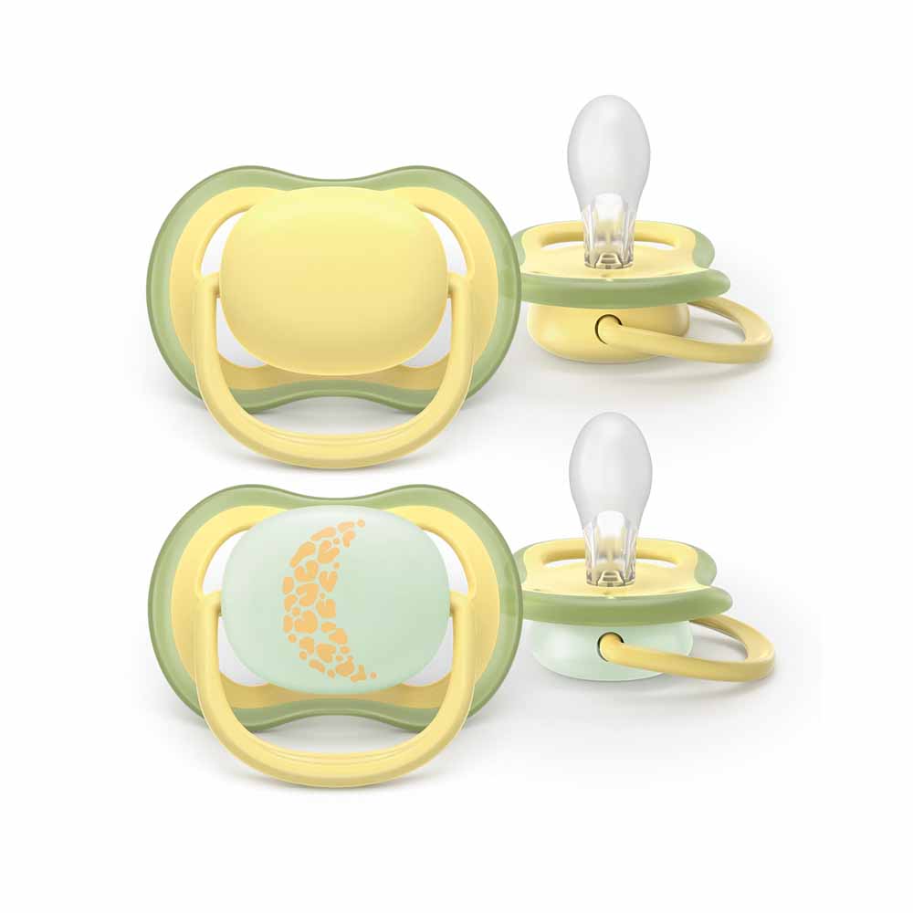 Avent Ultra-Air Orthodontic Soothers Day & Night 18 Months x2