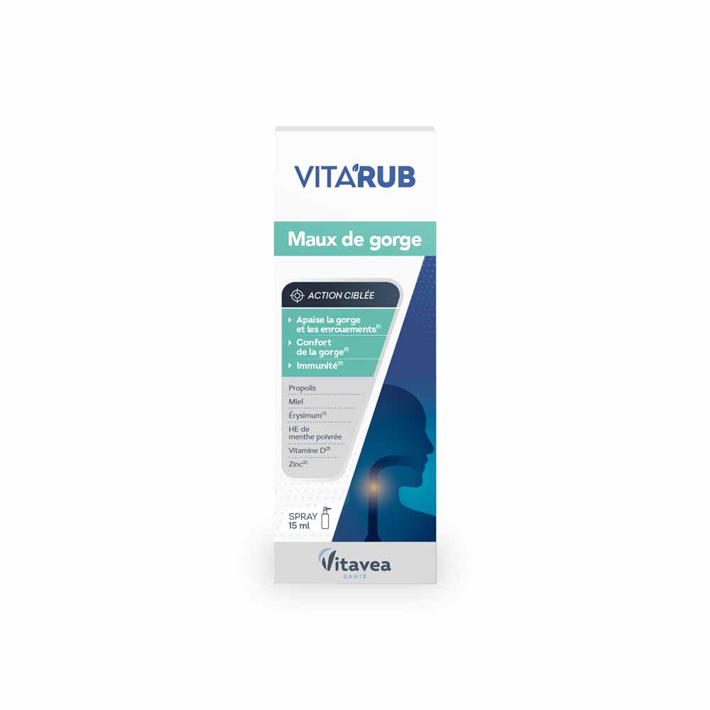 Vitavea Santé Vita'Rub Sore Throat Spray 15ml