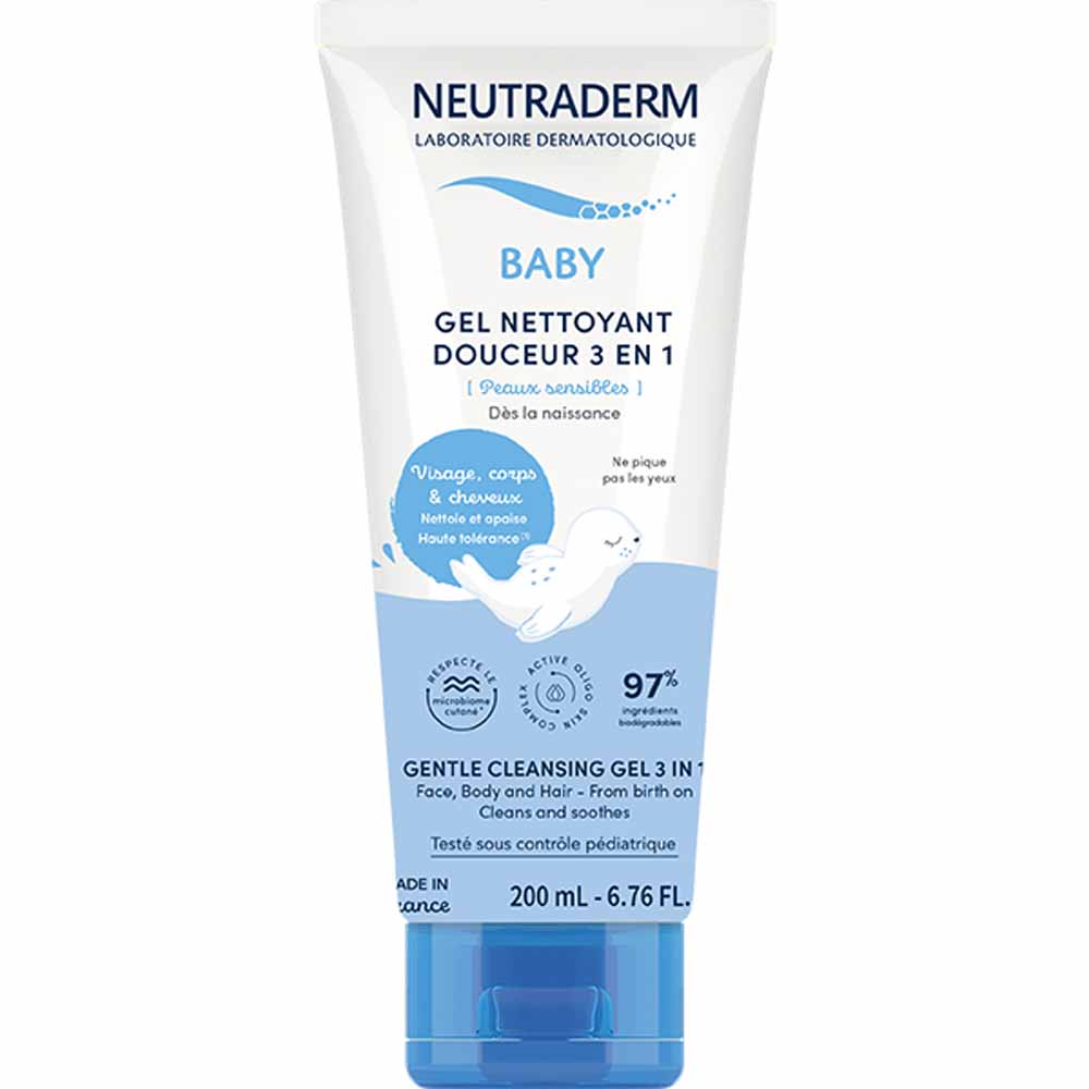 Neutraderm Baby 3-in-1 gentle cleansing gel sensitive skin 200 ml