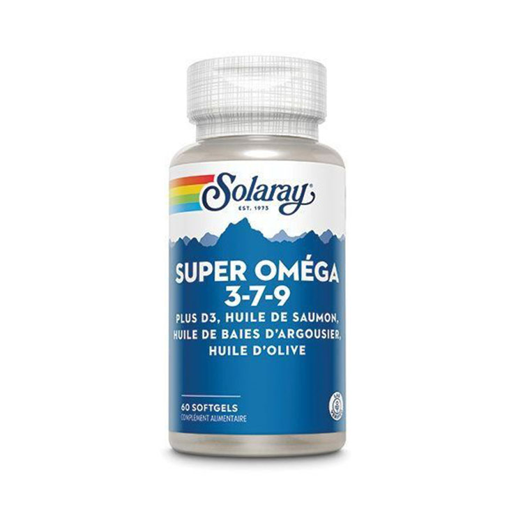 Solaray Super Omegas 3,7,9 With Vitamin D 60 Capsules