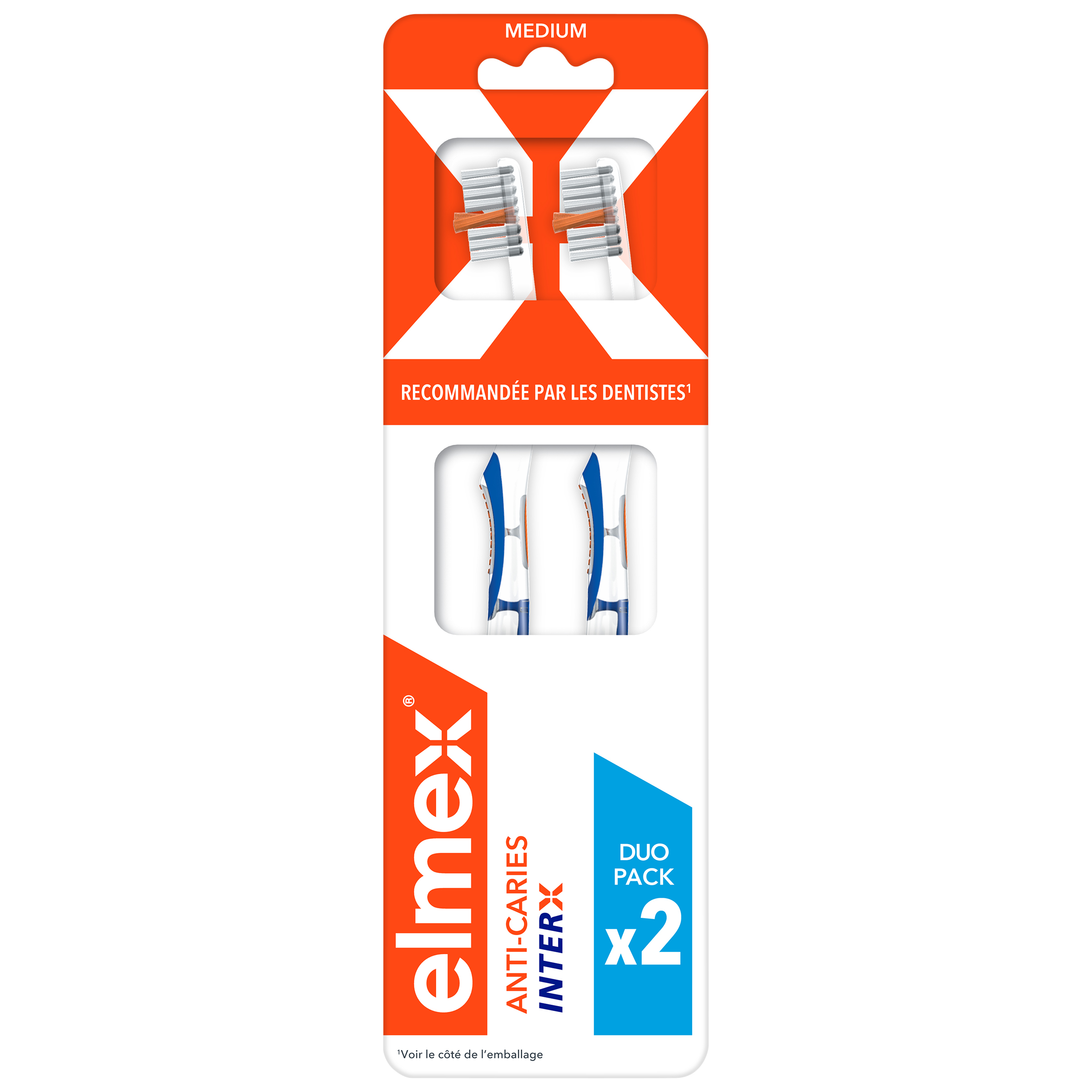 Elmex Anti-Caries Inter X Medium Toothbrush x2