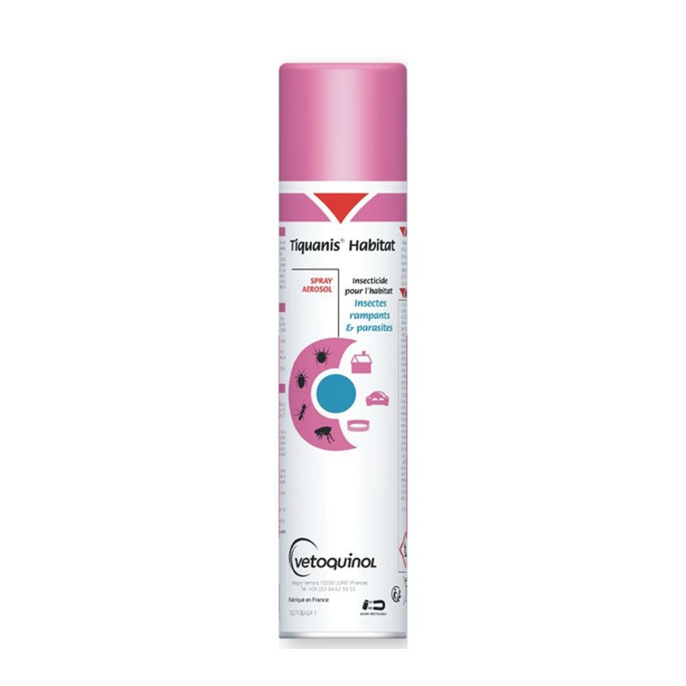 Vetoquinol Tiquanis Habitat insecticide spray Insectes Rampants & Parasites 405ml