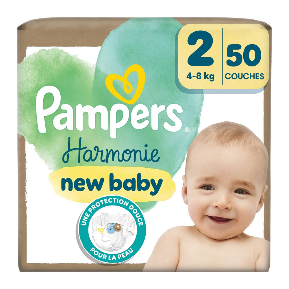 Pampers Harmonie Nappies Size 2 4 to 8kg x50