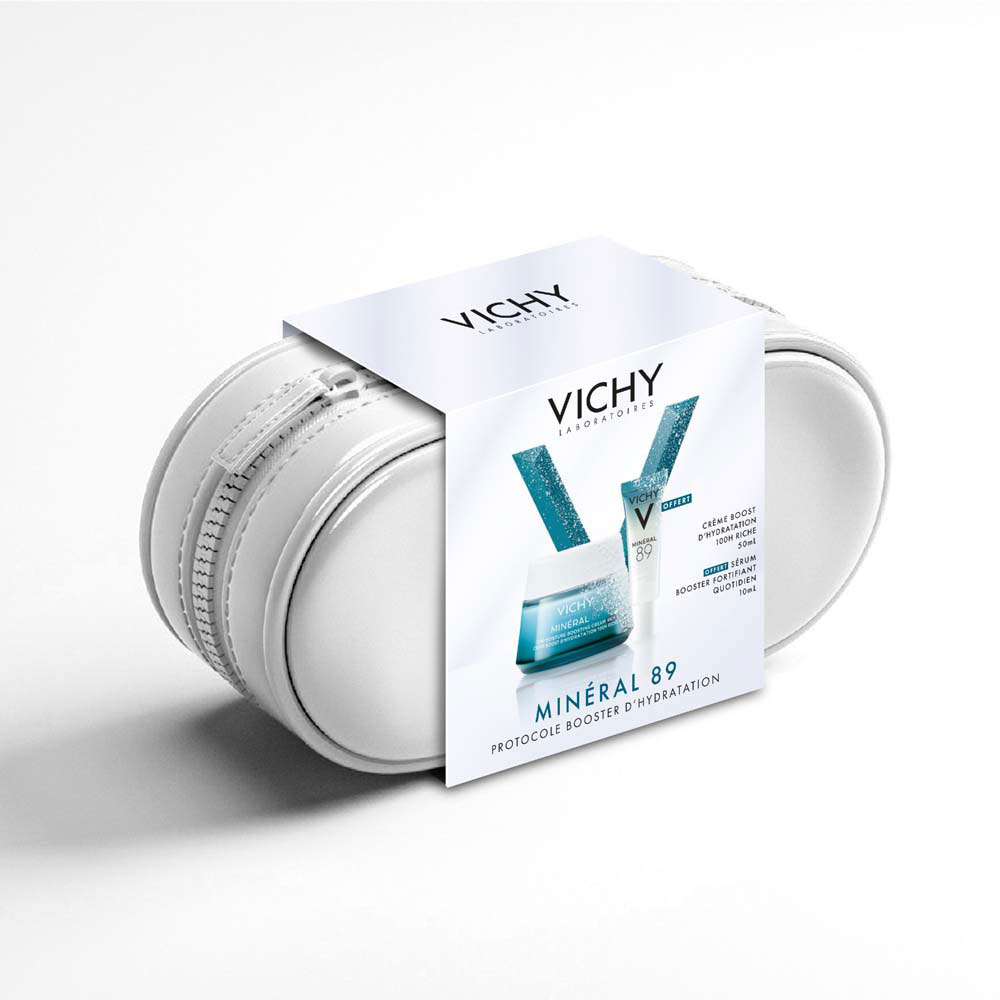 Vichy Mineral 89 Hydration booster kit rich cream + free mini booster