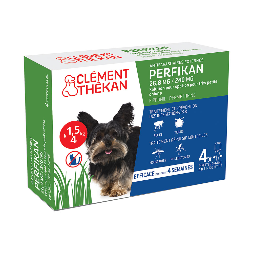 Clement-Thekan Anti-Puces Anti-Tiques Chien 1,5-4kg 4kg