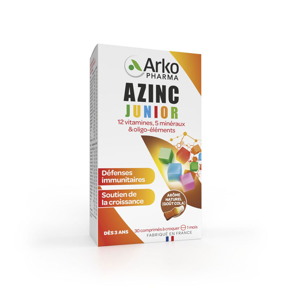 Arkopharma Azinc Junior cola flavour vitamins C & E, zinc 30 tablets