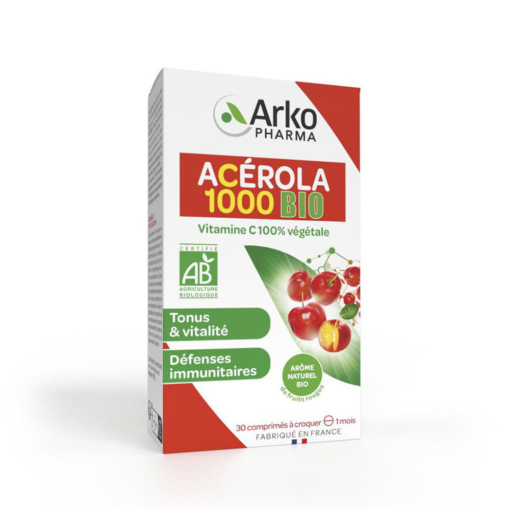 Arkopharma Azinc Acerola 1000 natural organic vitamin C 30 tablets
