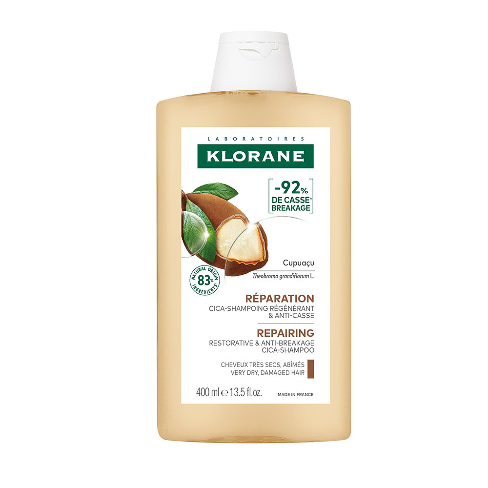 Klorane Cupuacu Cica-repairing and anti-breakage shampoo organic for extremely dry hair 400 ml