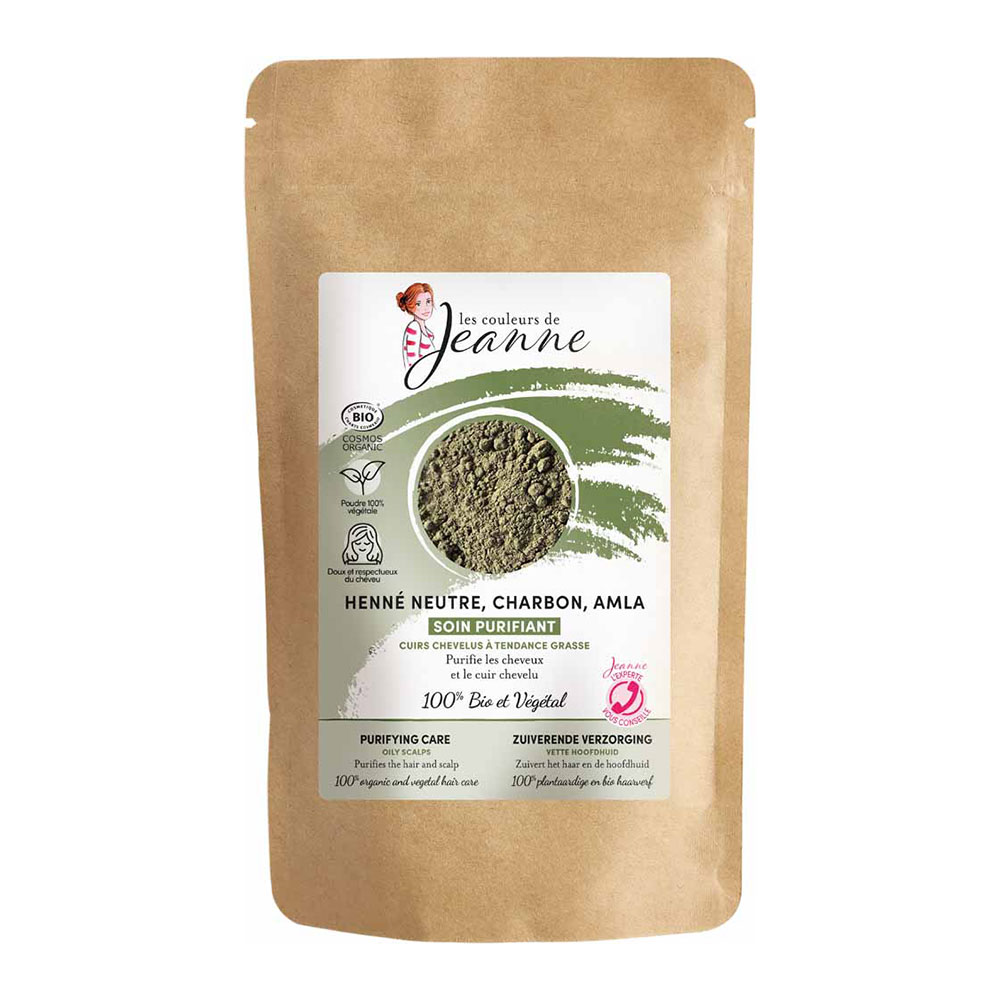 Les couleurs de Jeanne Henna Purifying Care Neutre Charcoal &amp; Amla Bioes Oily scalp 100g