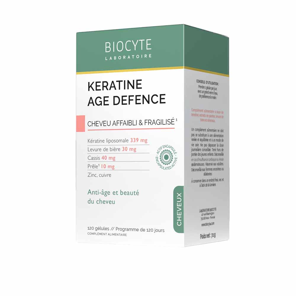Biocyte Hair Keratin Age Defence Reinforces tired hair 120 capsules