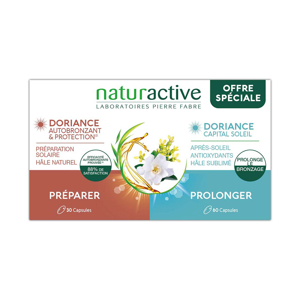 Naturactive Doriance Self-tanning duo & sun protection 90 capsules
