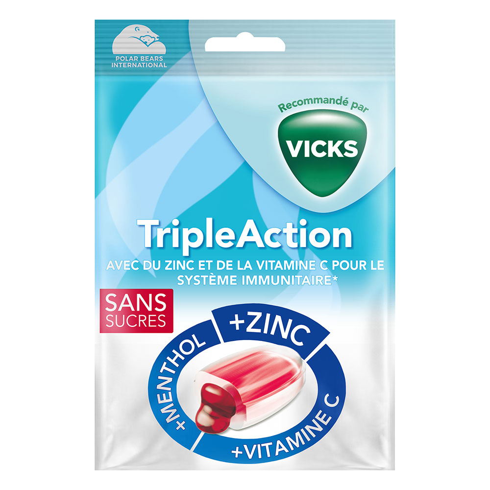 Vicks Triple action throat lozenges x 17