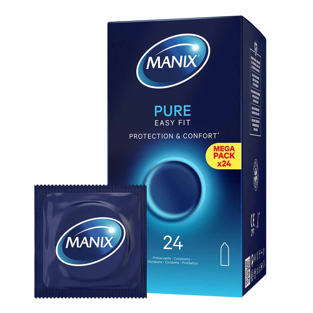 Manix Pure Easy Fit Security And Comfort Easy Fit Condoms x24