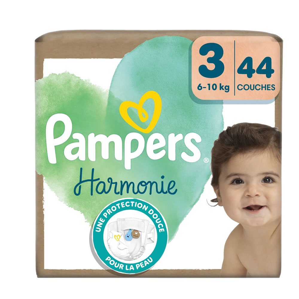Pampers Harmonie Nappies Size 3 x42 Harmonie 6 to 10kg Pampers♦Nappies Size 3 6 to 10kg x44