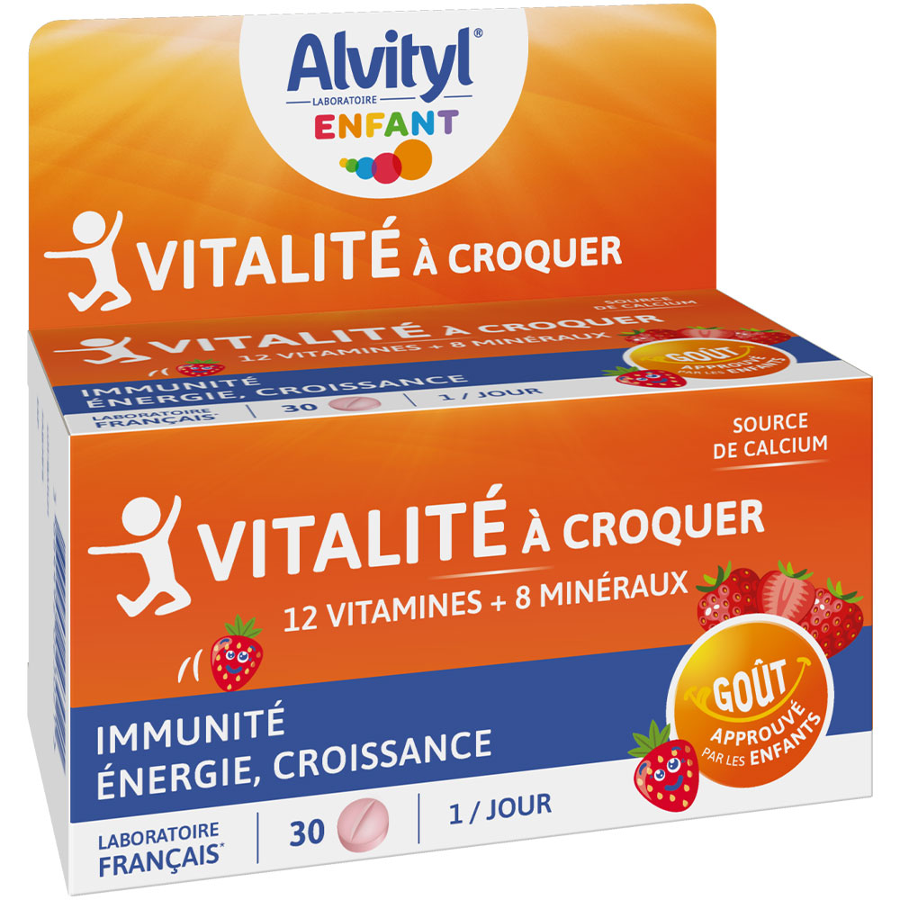 Alvityl Vitality Chewables strawberry flavour 30 Comprimes