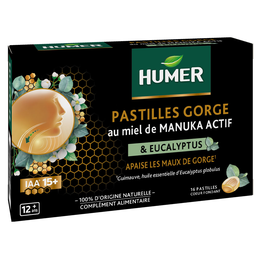 Humer Manuka honey active throat lozenges 16 tablets