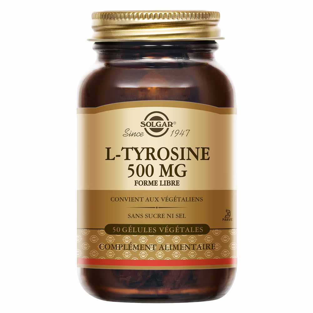 Solgar L-Tyrosine 500 mg energy and vitality amino acid 50 capsules