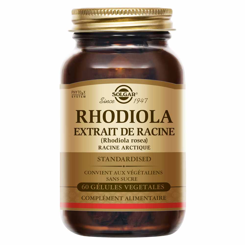 Solgar Rhodiola vitality, energy, sleep support, combats fatigue 60 plant-based capsules