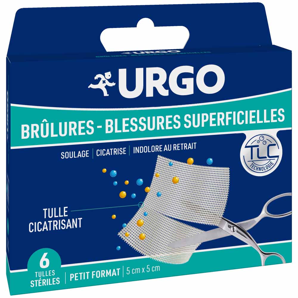 Urgo Sterile Tulle For Superficial Burns And Injuries 5x5cm x6