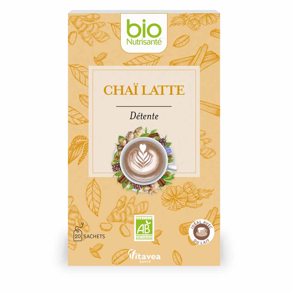 Vitavea Santé BioNutrisanté Chaï Latte Bio Thé Noir & Épices Apaisantes 20 sachets