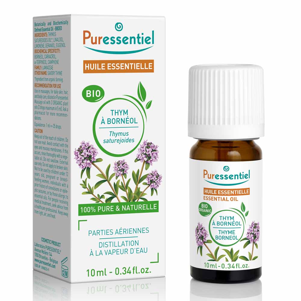 Puressentiel Organic bornyl acetate thyme essential oil 10 ml