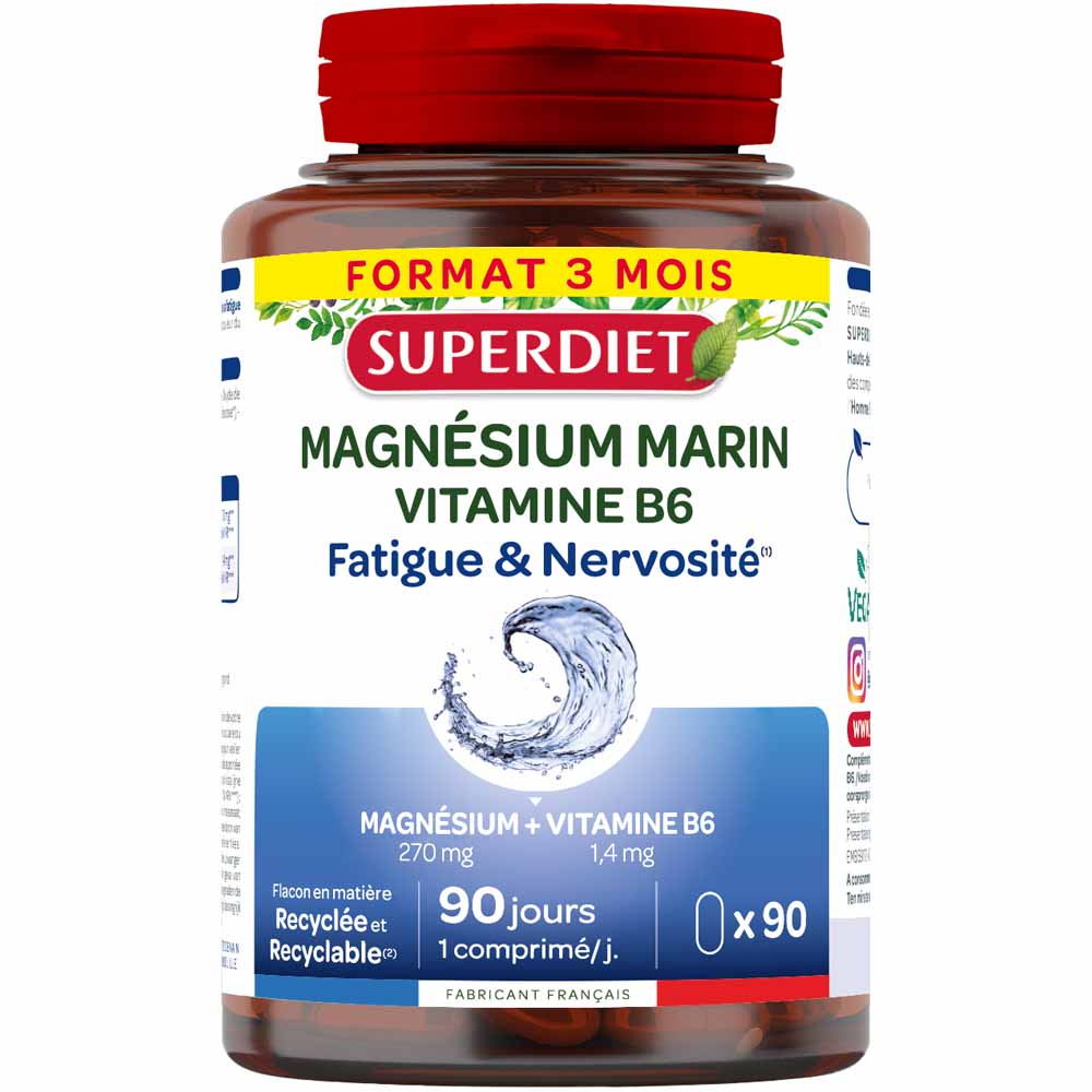 Superdiet Marine Magnesium + Vitamin B6 90 Capsules