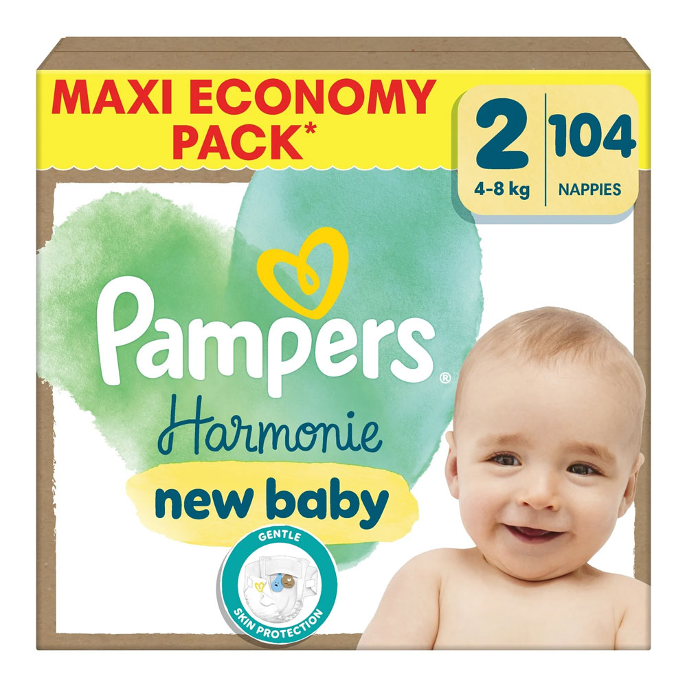 Pampers Harmonie Nappies Size 2 4 to 8kg 104